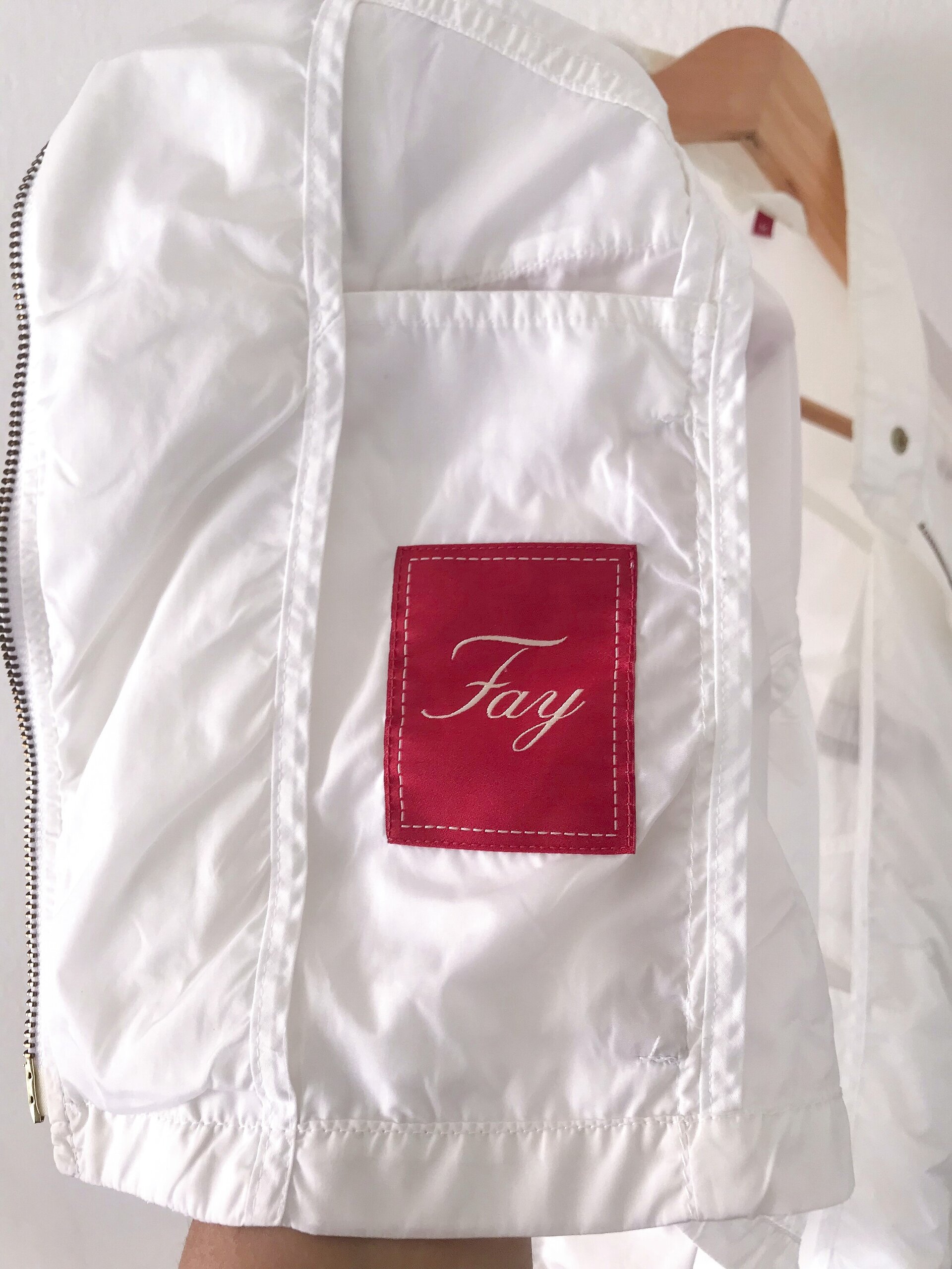 Fay Vintage Windbreaker Jacket - White - Made in Italy - 10