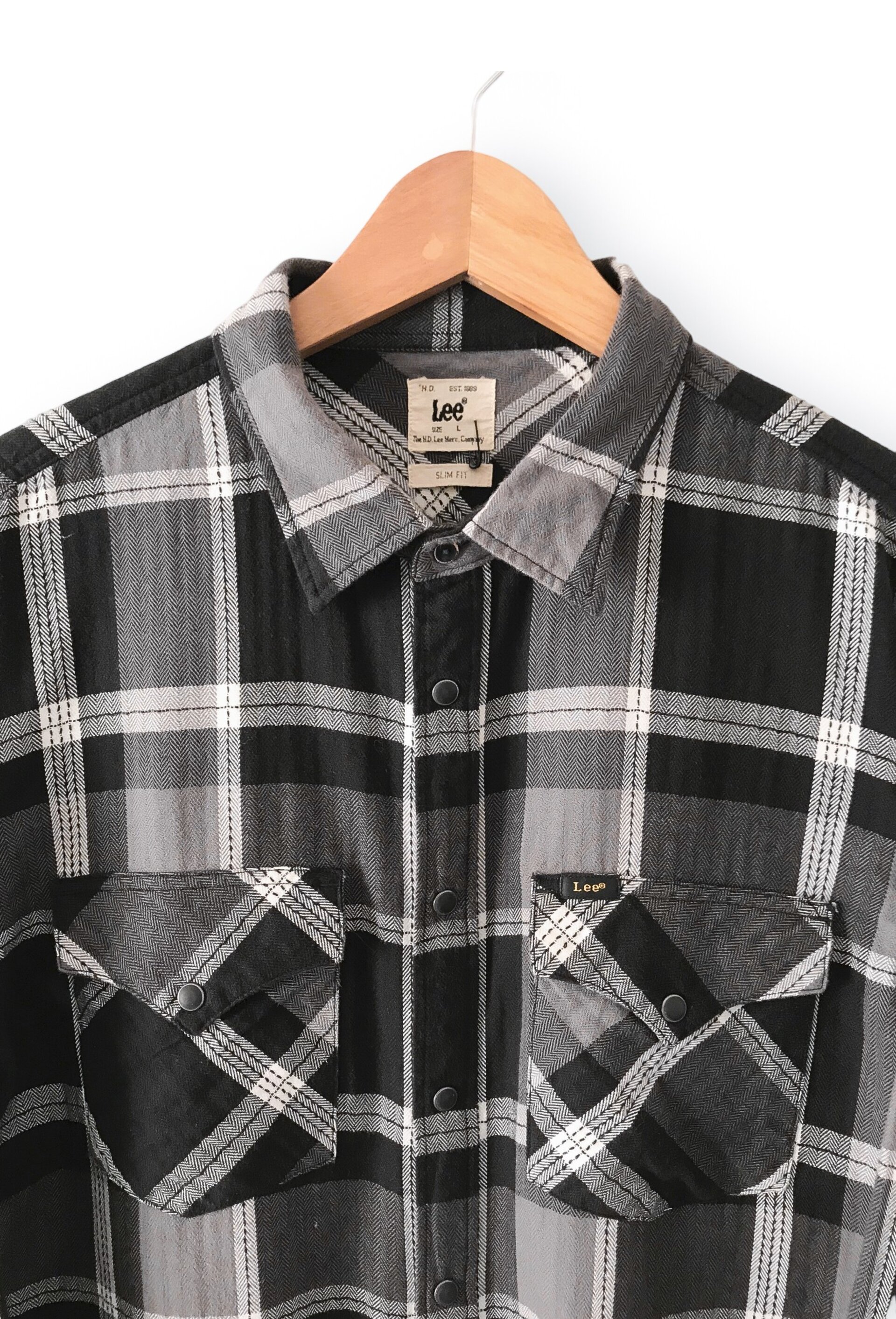 Lee Vintage Checks Print Shirt - Black / Grey / White - 3