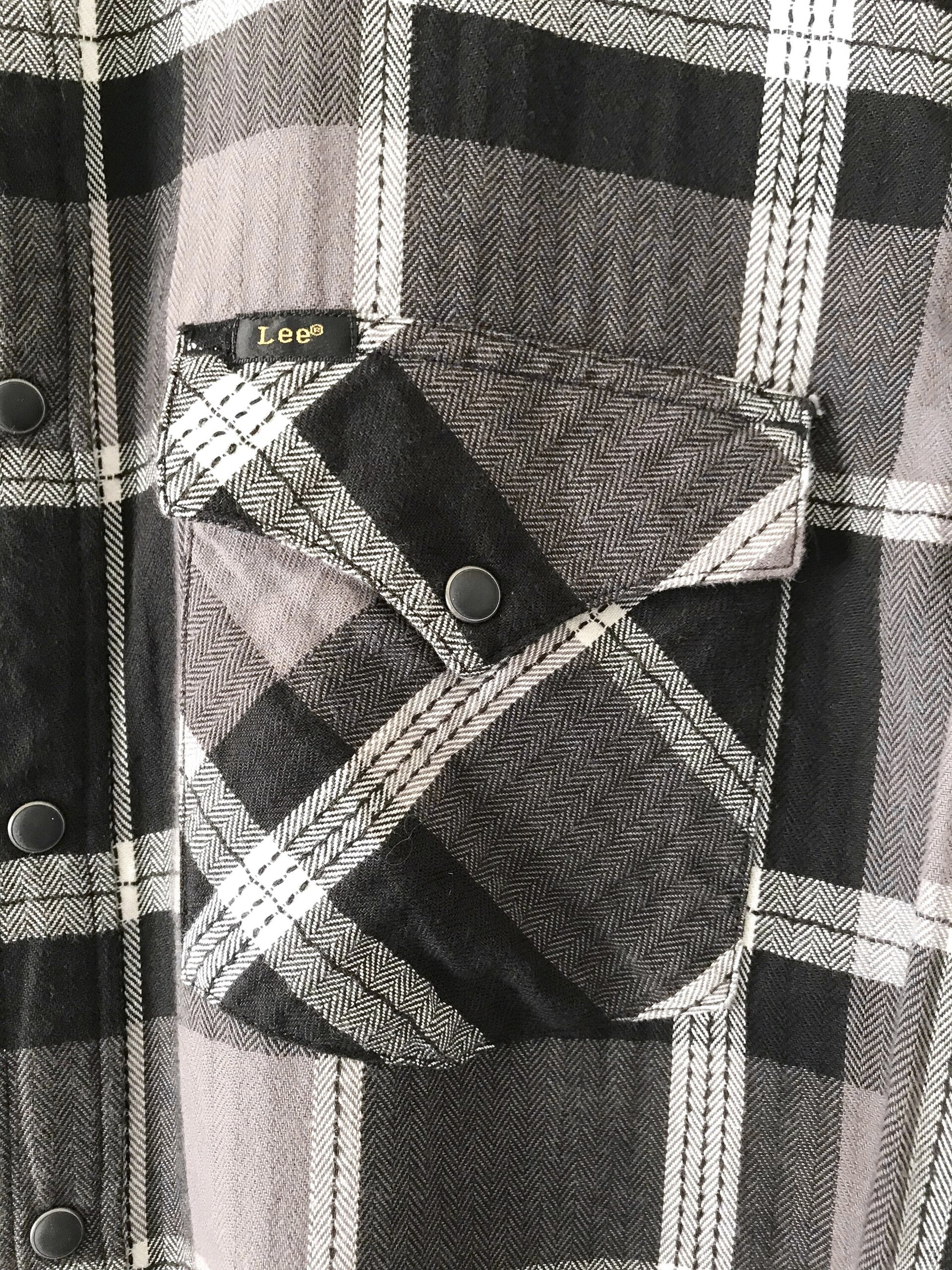 Lee Vintage Checks Print Shirt - Black / Grey / White - 5