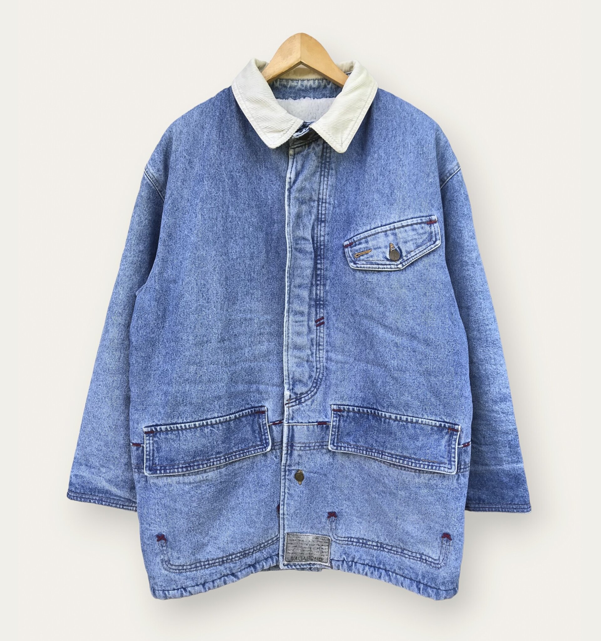 Vagabond Y2K Sherpa Jacket - Blue / Cream - 12