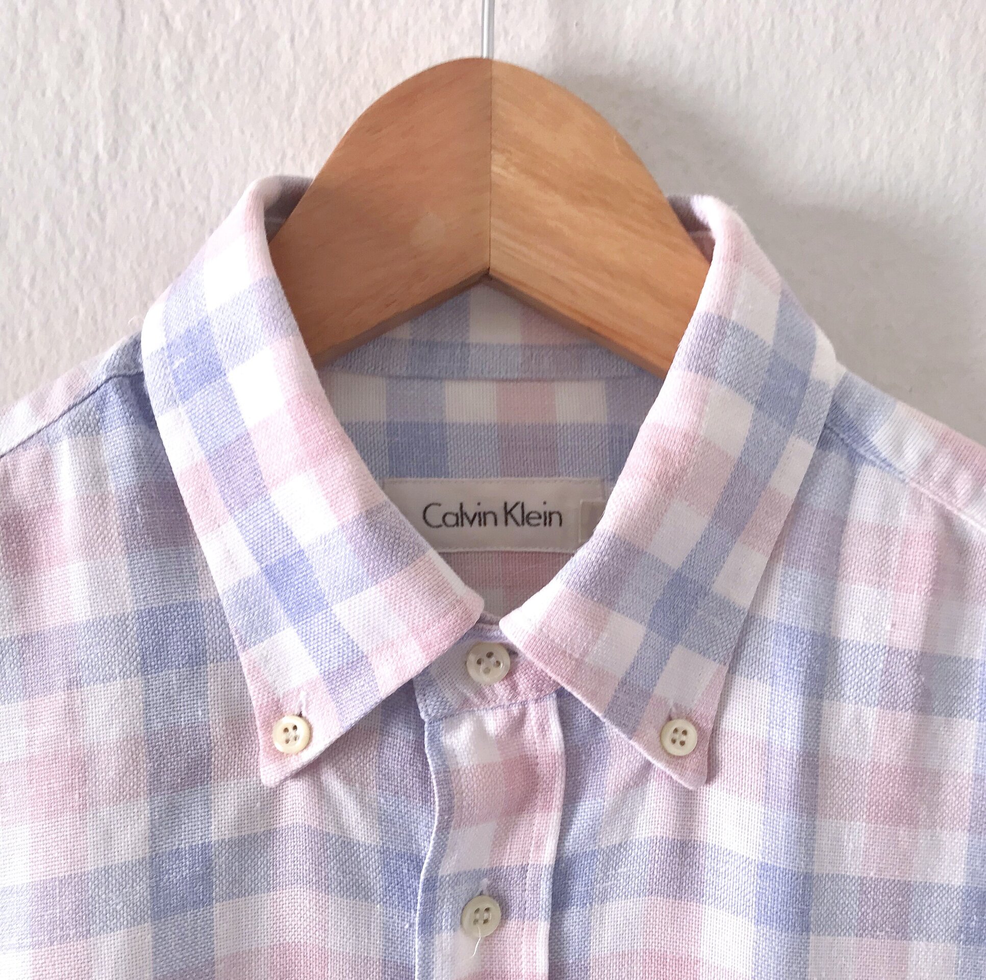 Calvin Klein Long Sleeve Checks Shirt - Light Blue / Pink / White - 5