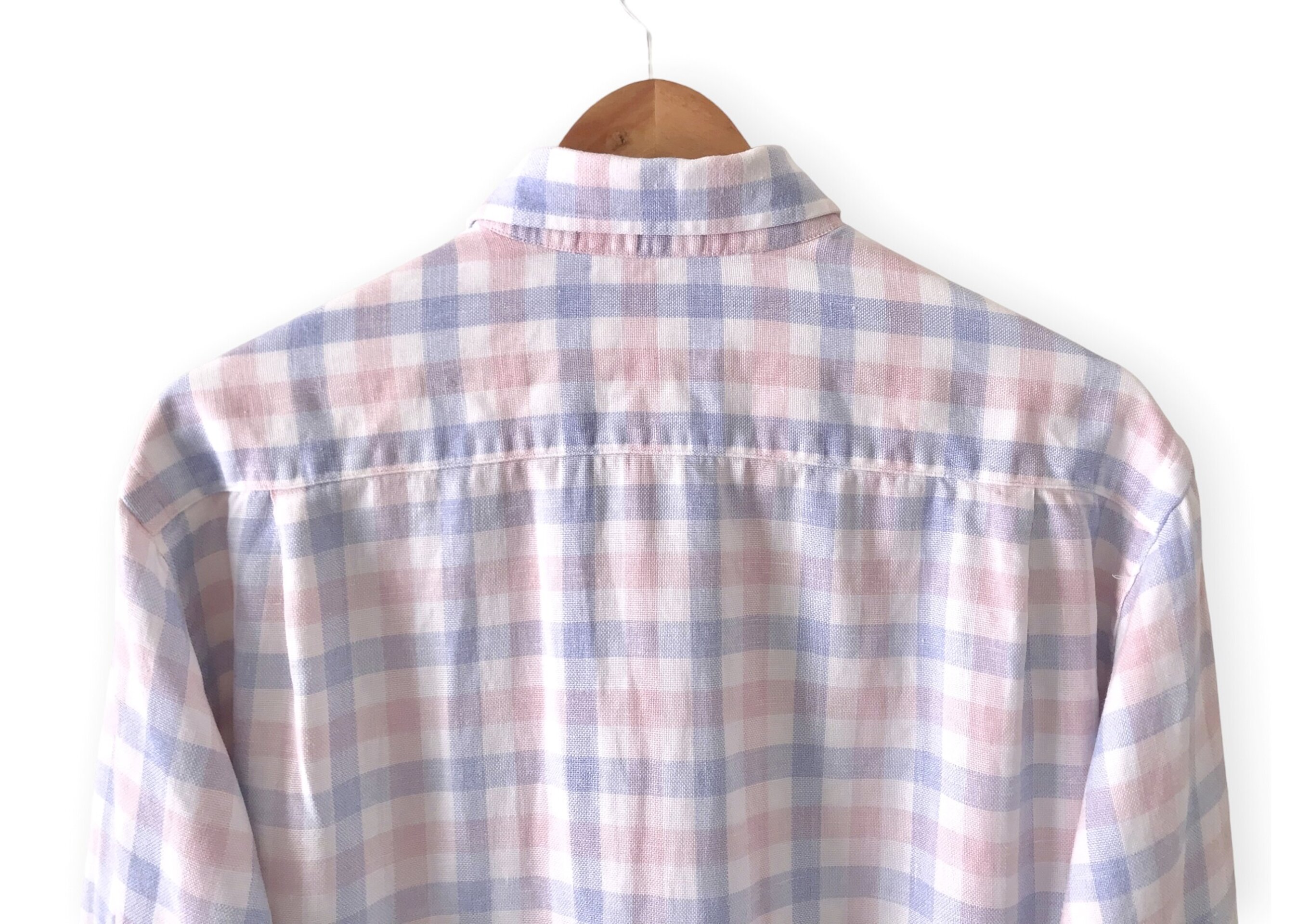 Calvin Klein Long Sleeve Checks Shirt - Light Blue / Pink / White - 4