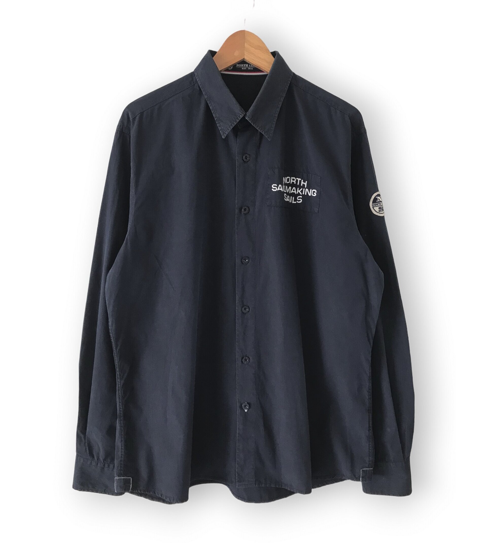 North Sails Long Sleeve Embroidery Shirt - Navy Blue / White - 2