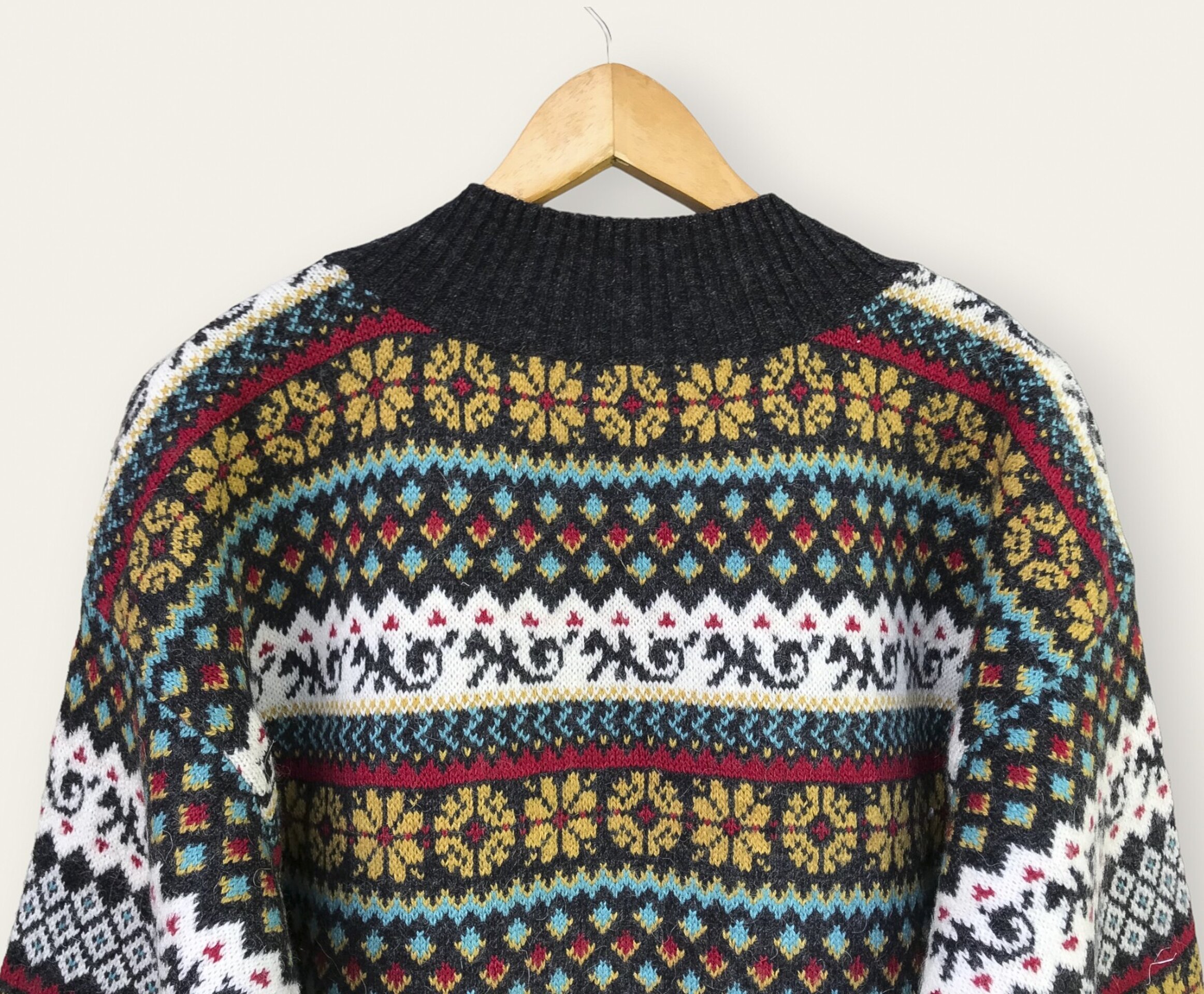 Stefanel Vintage Knitted Pullover - Multicolor - Made in Italy - 4