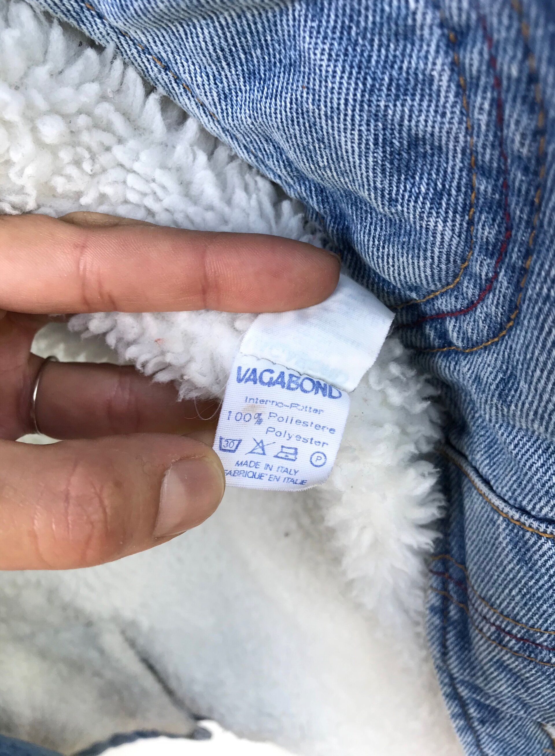 Vagabond Y2K Sherpa Jacket - Blue / Cream - 14