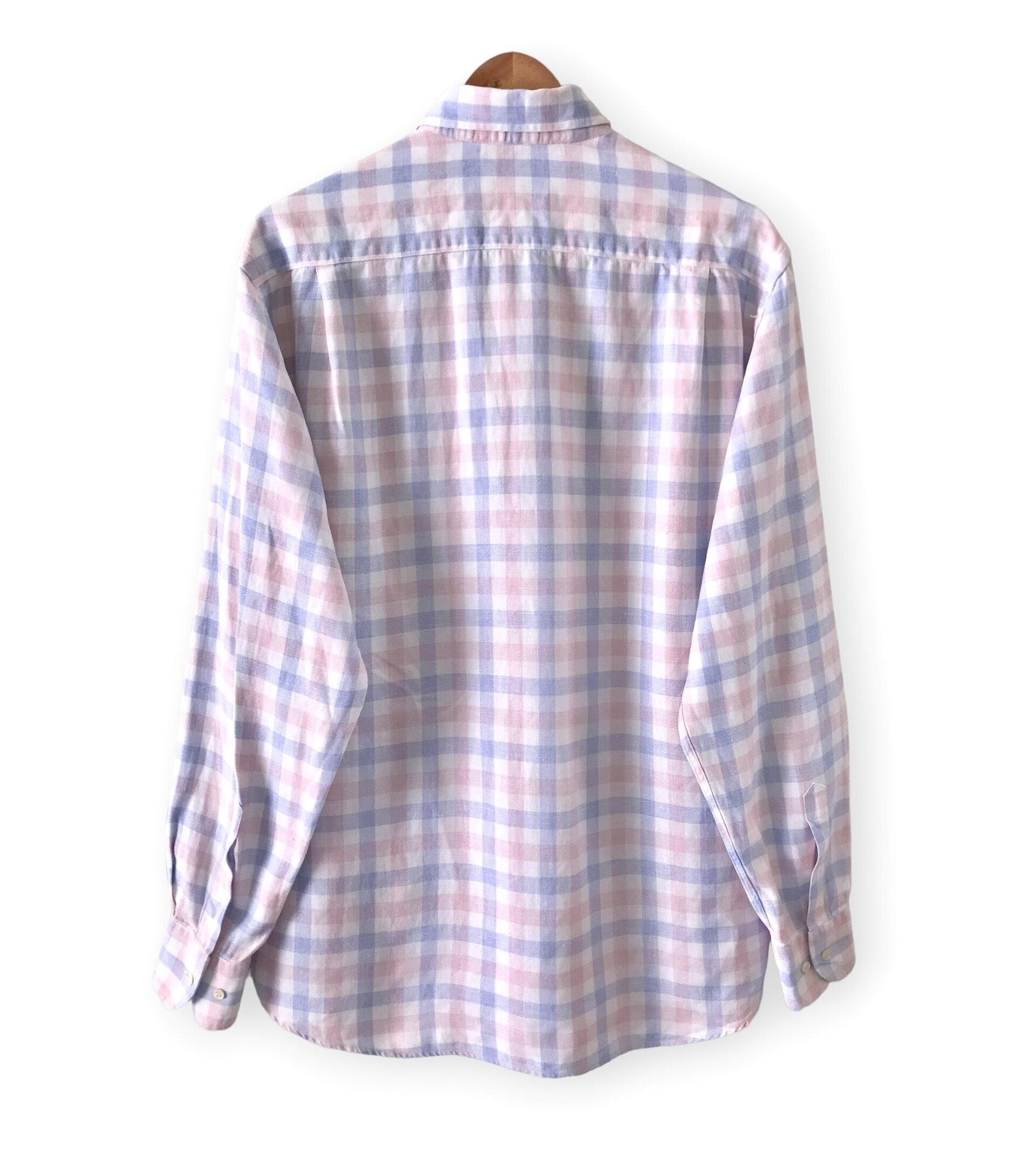 Calvin Klein Long Sleeve Checks Shirt - Light Blue / Pink / White - 2